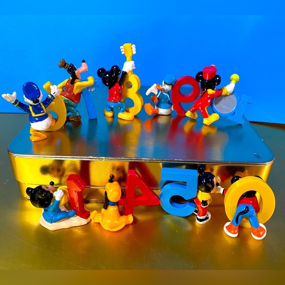 WALT DISNEY VTG 80’s MICKEY PLUTO GOOFY DONALD DUCK w/NUMBERS APPLAUSE PVC TOYS - Picture 7 of 13